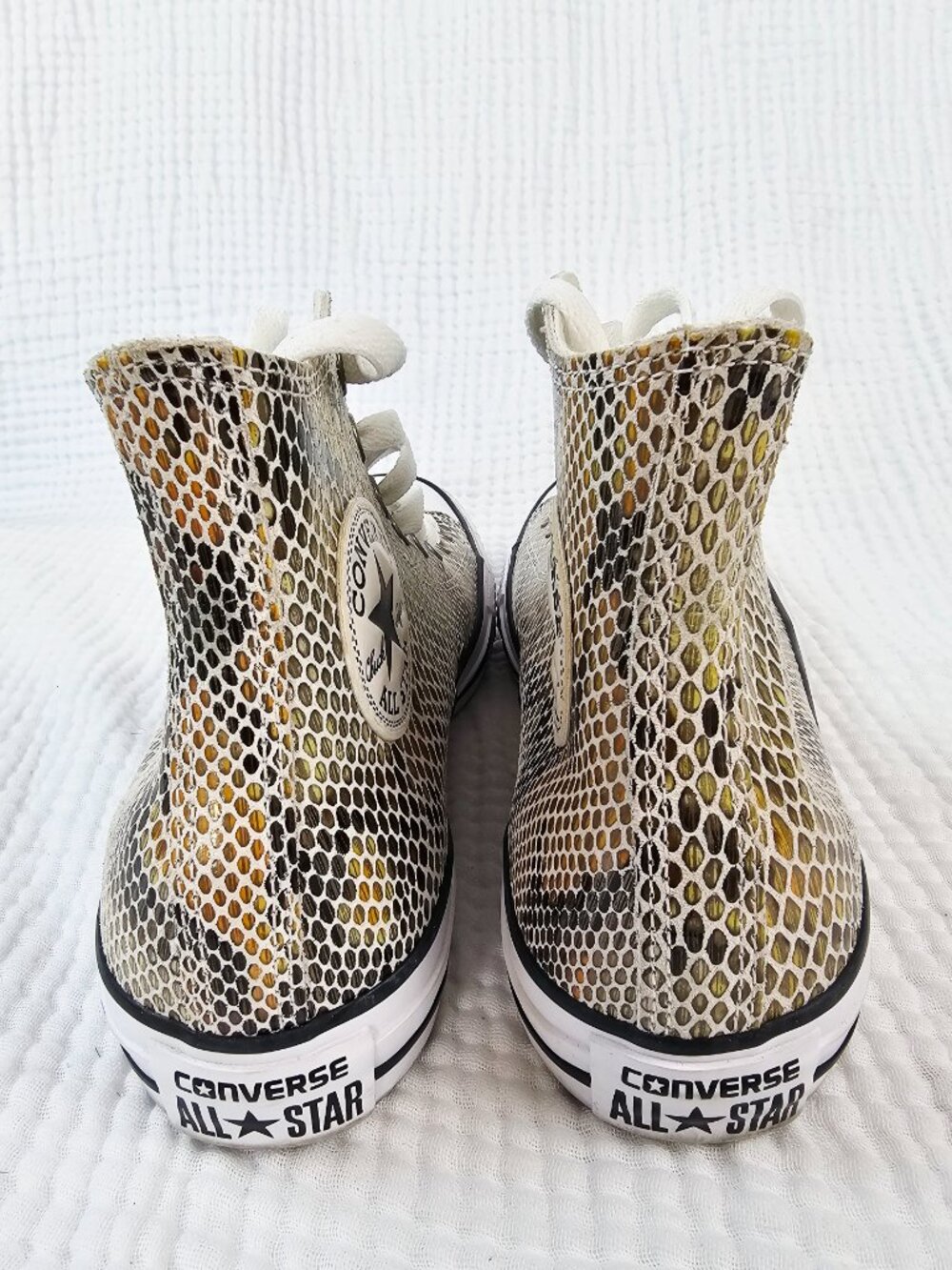 Converse Chuck Taylor All Star High Top - Leather Snakeskin Print - Women's 8.5 - Picture 5 of 7